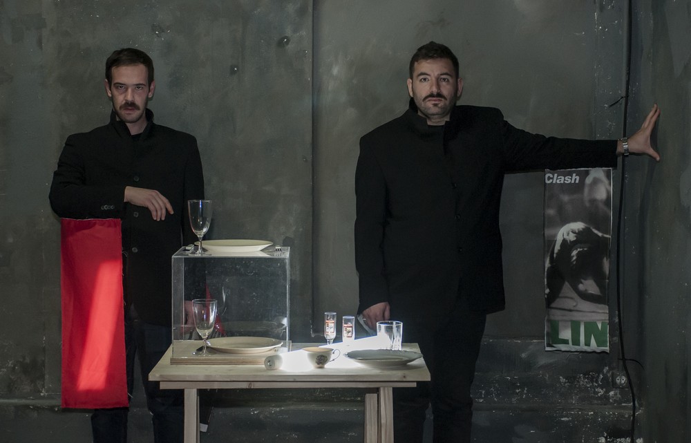 Press release photos from Crime and Punishment, GCTB Grigoris Hatzakis and Christos Kapenis at Faust